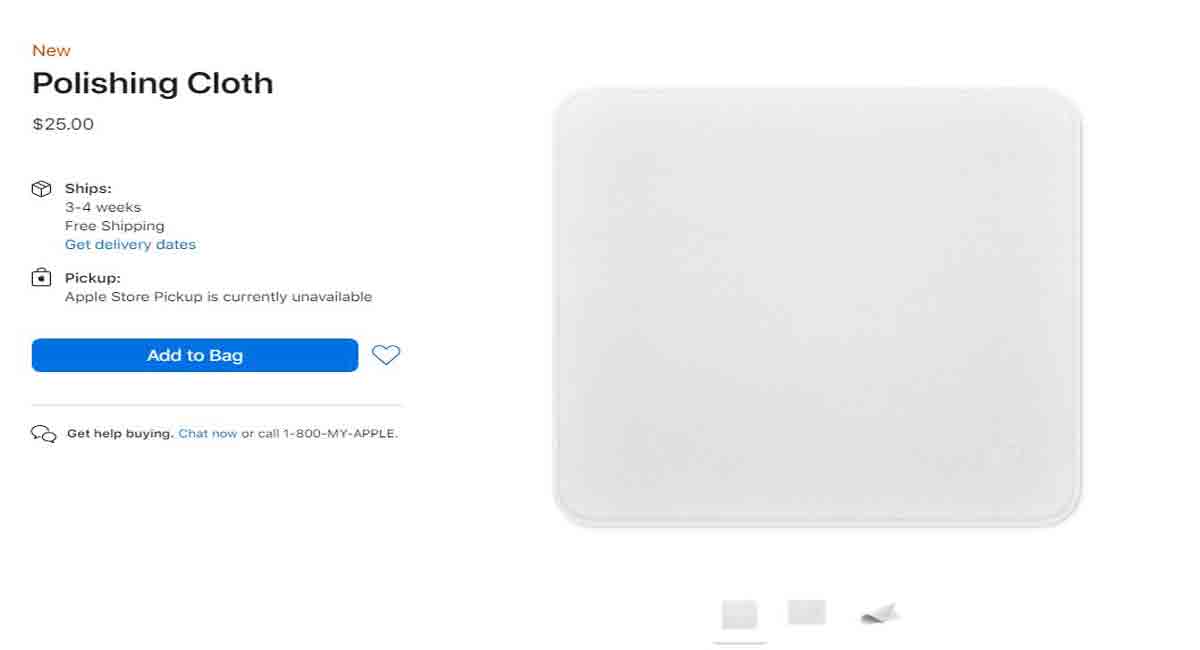 Believe it or not! Polishing cloth for Apple products costs Rs 1875