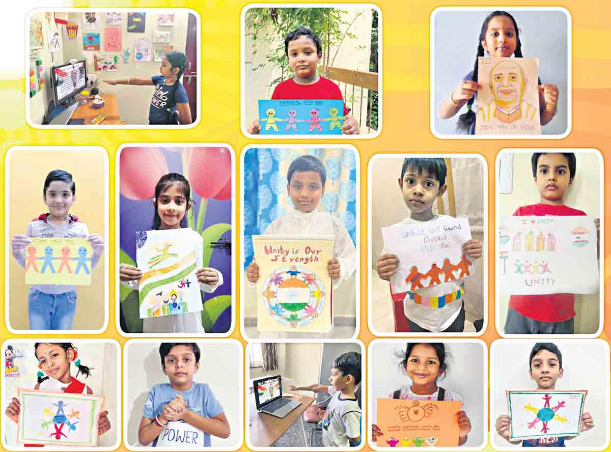 DPS Nacharam kids commemorate Rashtriya Ekta Diwas