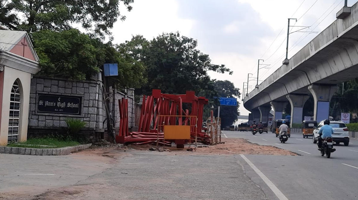 Secunderabad: Foot-over-Bridge at St Ann’s High School taking shape