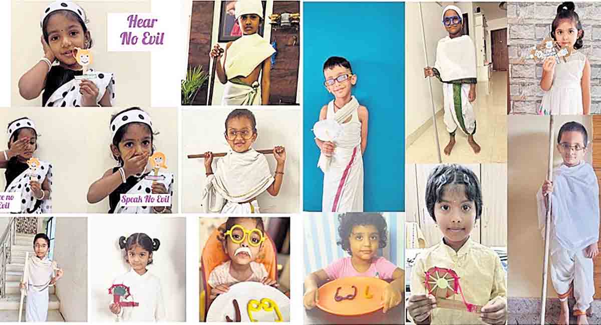 Gitanjali Vedika: Little ones pay tributes to Bapu