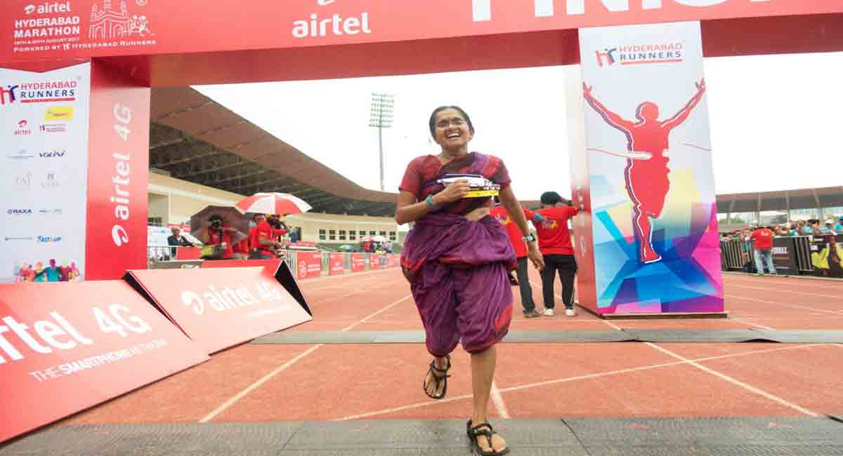 Sari-clad marathoner eyes comeback