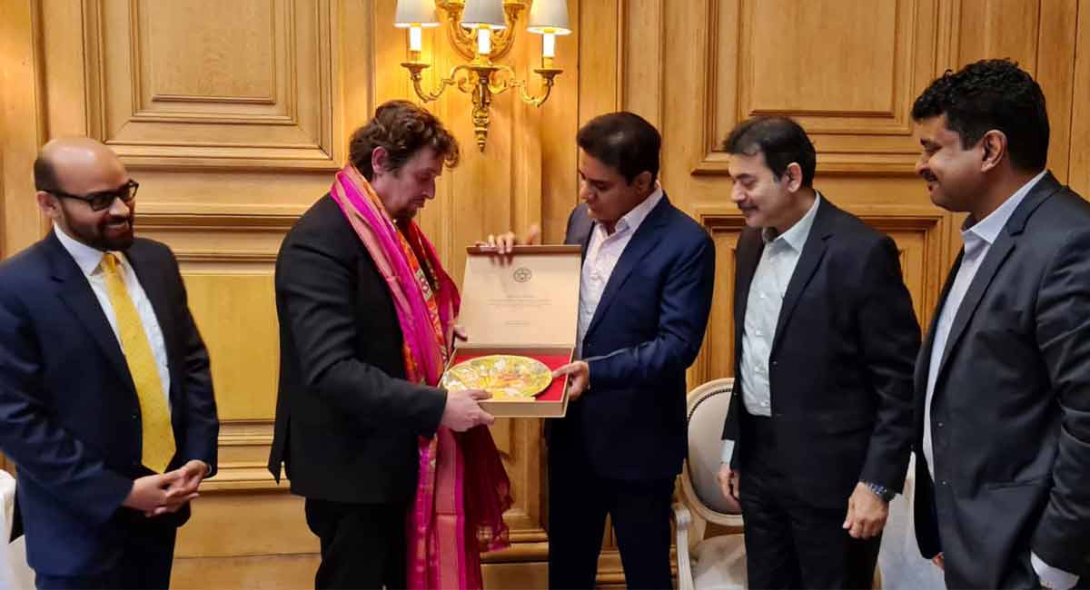 KT Rama Rao meets French Ambassador of Digital Affairs in Paris