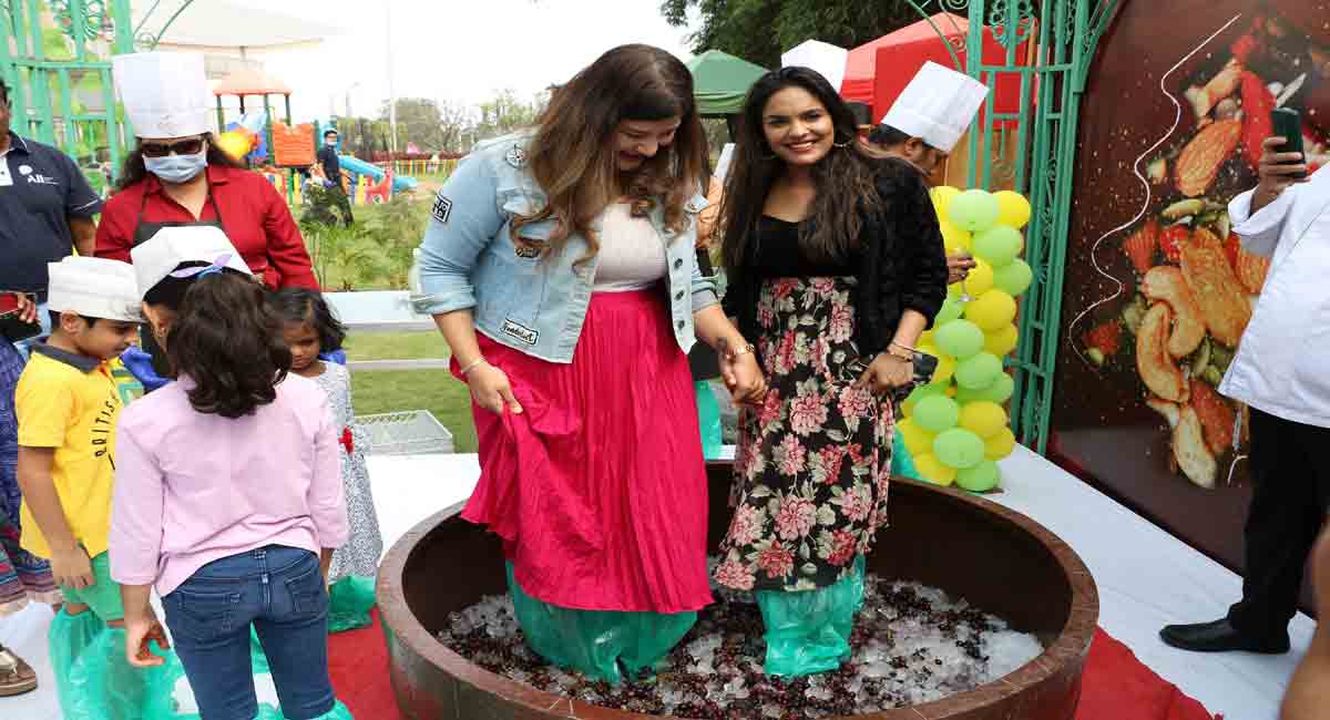 Fun grape stomping, cake mixing brunch at Novotel