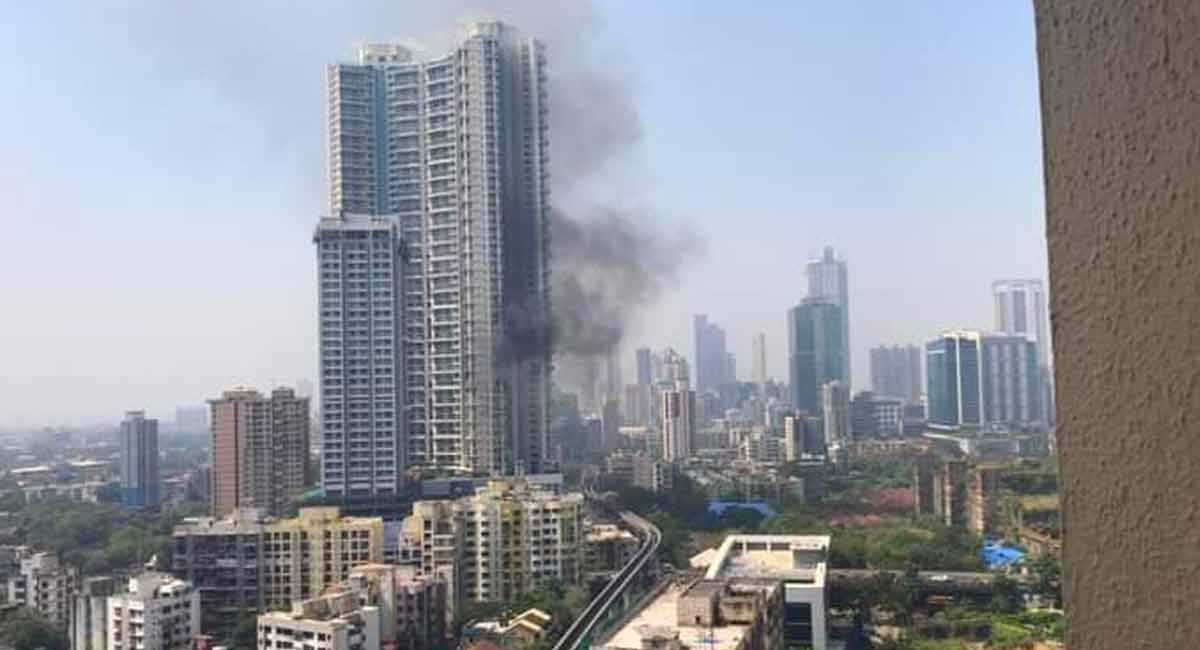 Panic as fire breaks out in 61-storey Mumbai building