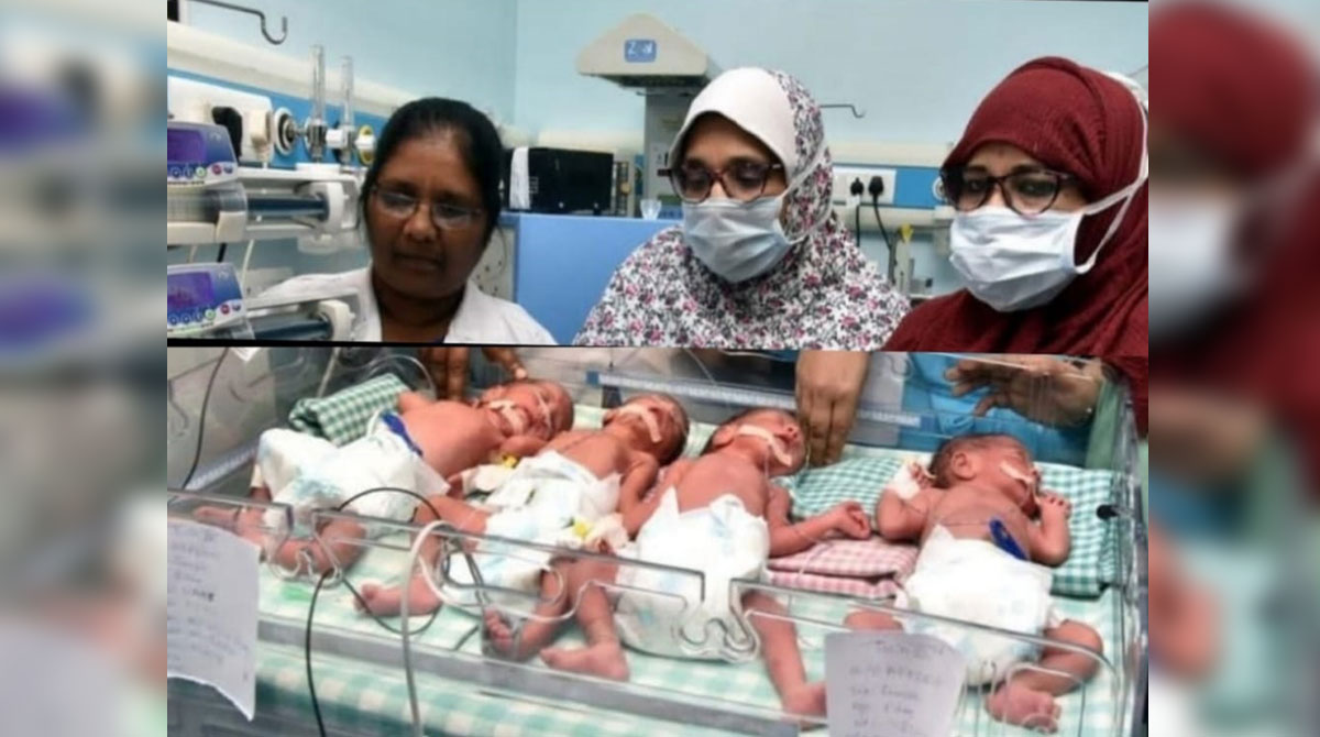 Woman delivers quadruplets in Hyderabad