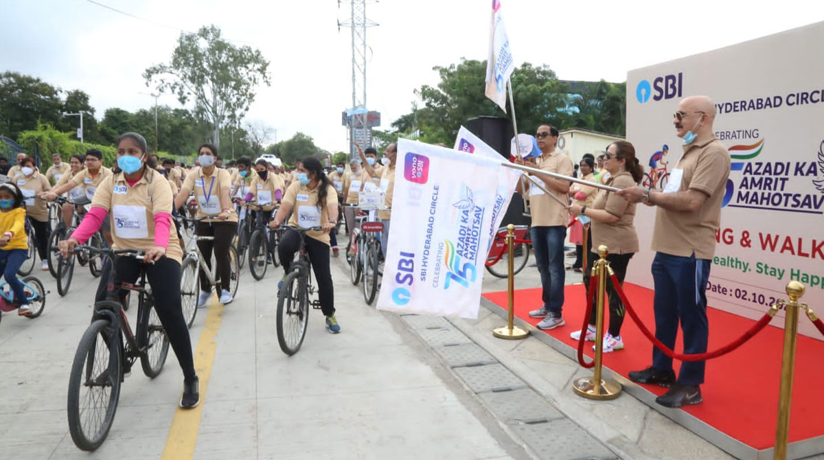 Hyderabad: SBI celebrates ‘Fit India Freedom Run 2.0’