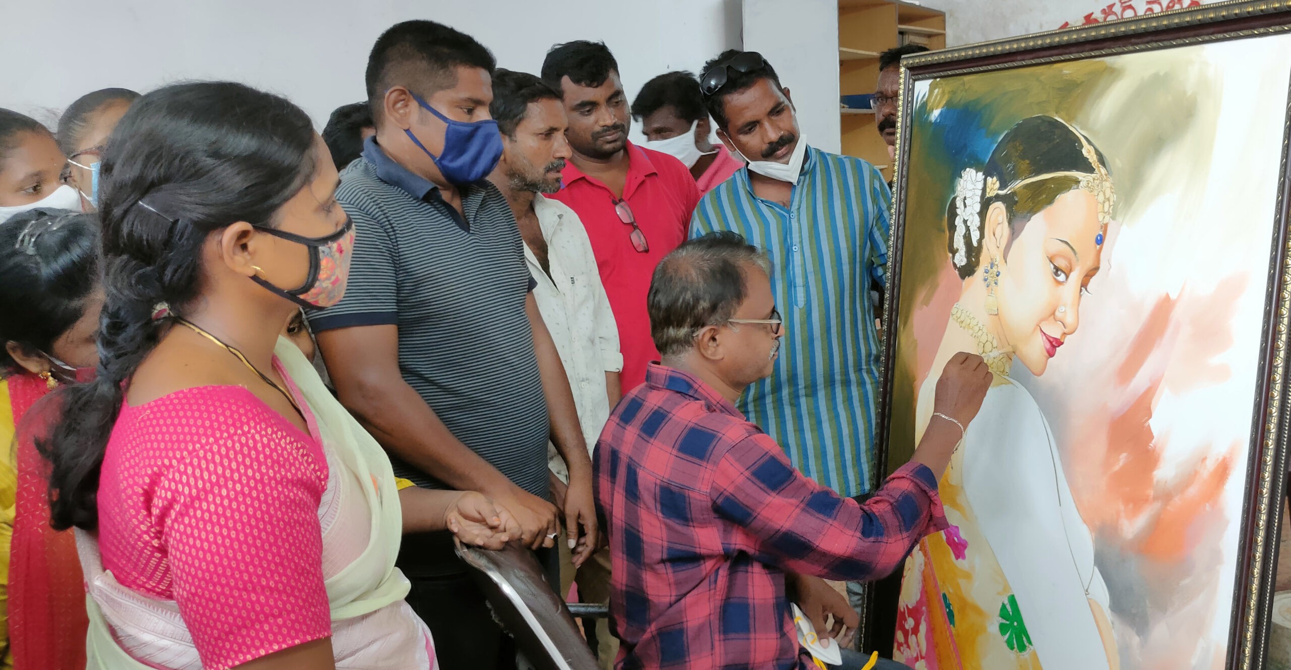 Workshop held on oil paintings for artists in Mancherial