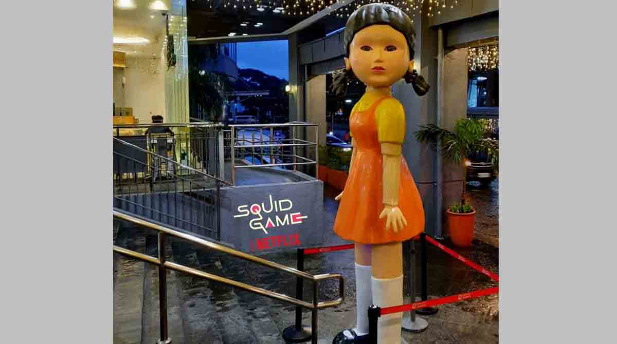Squid Game: The show’s ‘murdering doll’ keeps an eye at rule breakers in Philippines
