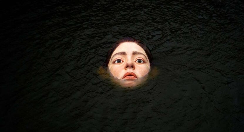 drowning girl