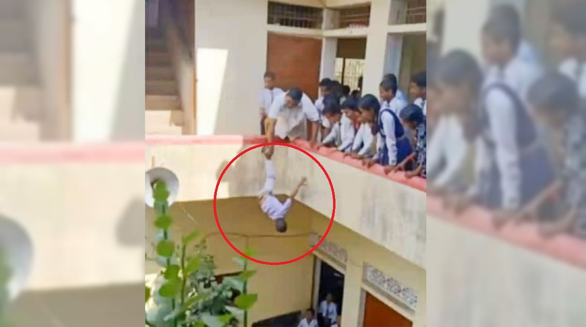 Uttar Pradesh: Principal hangs kid upside down from building