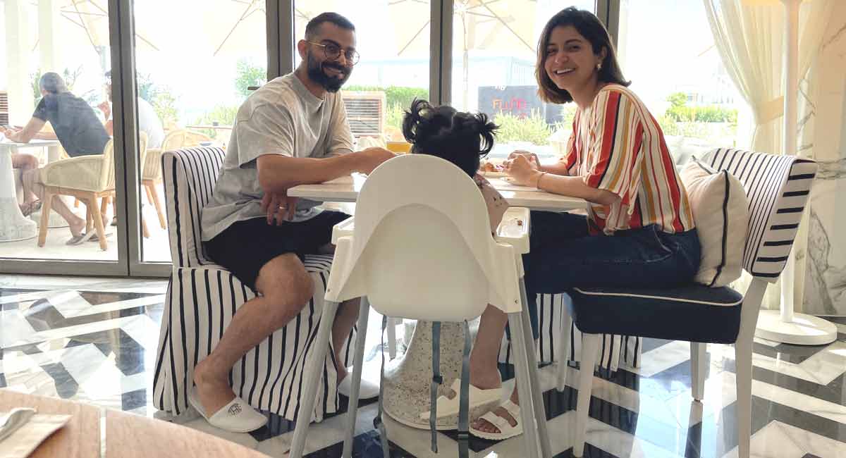 Virat Kohli shares a glimpse of his breakfast date with Anushka, daughter