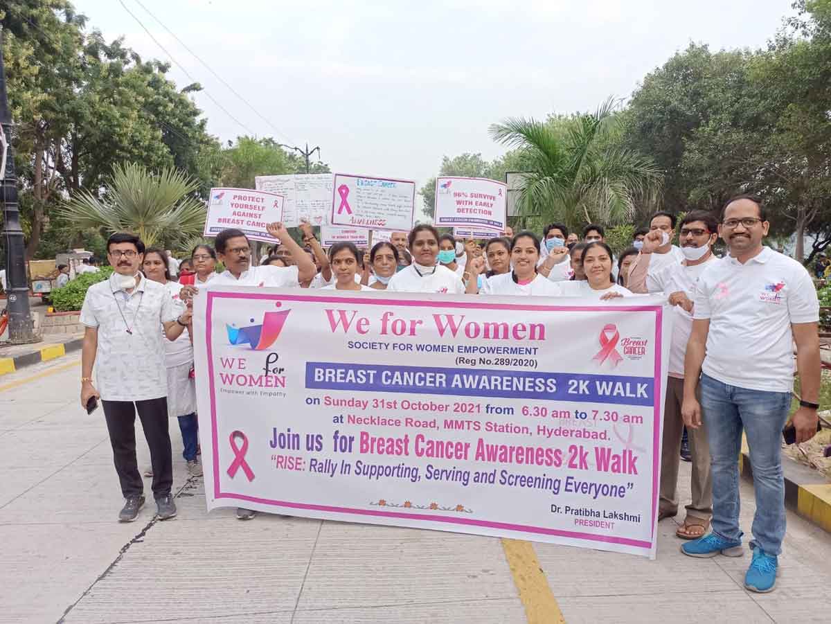 Hyderabad: ‘We for Women’ holds awareness walk on breast cancer