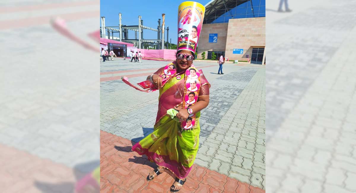Woman in pink attracts attention at TRS plenary