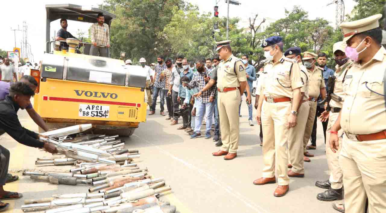 Hyderabad cops act tough on modified bike silencers