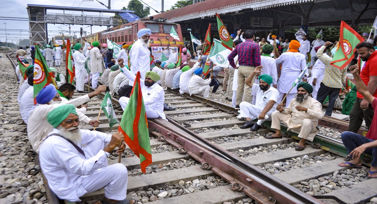 Protesters sit on rail tracks in Punjab, Haryana; commuters hit