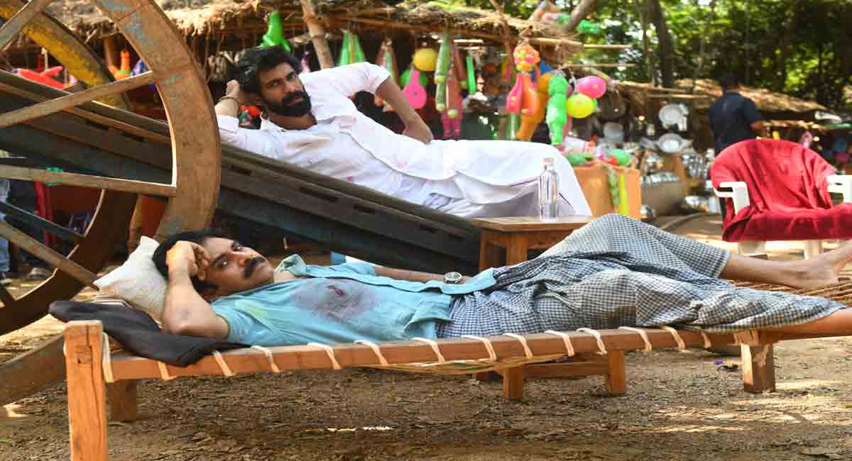 Rana, Pawan Kalyan share some bonhomie on ‘Bheemla Nayak’ sets
