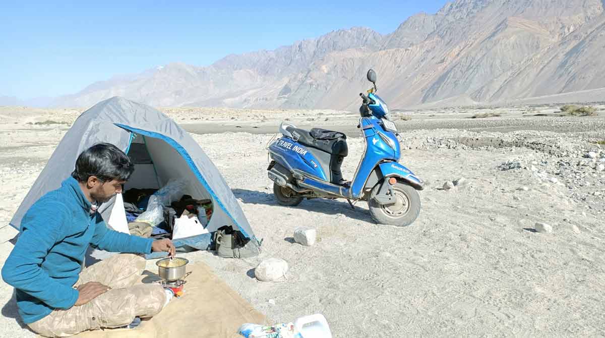 Lone rider’s challenging trip from Hyderabad to Ladakh
