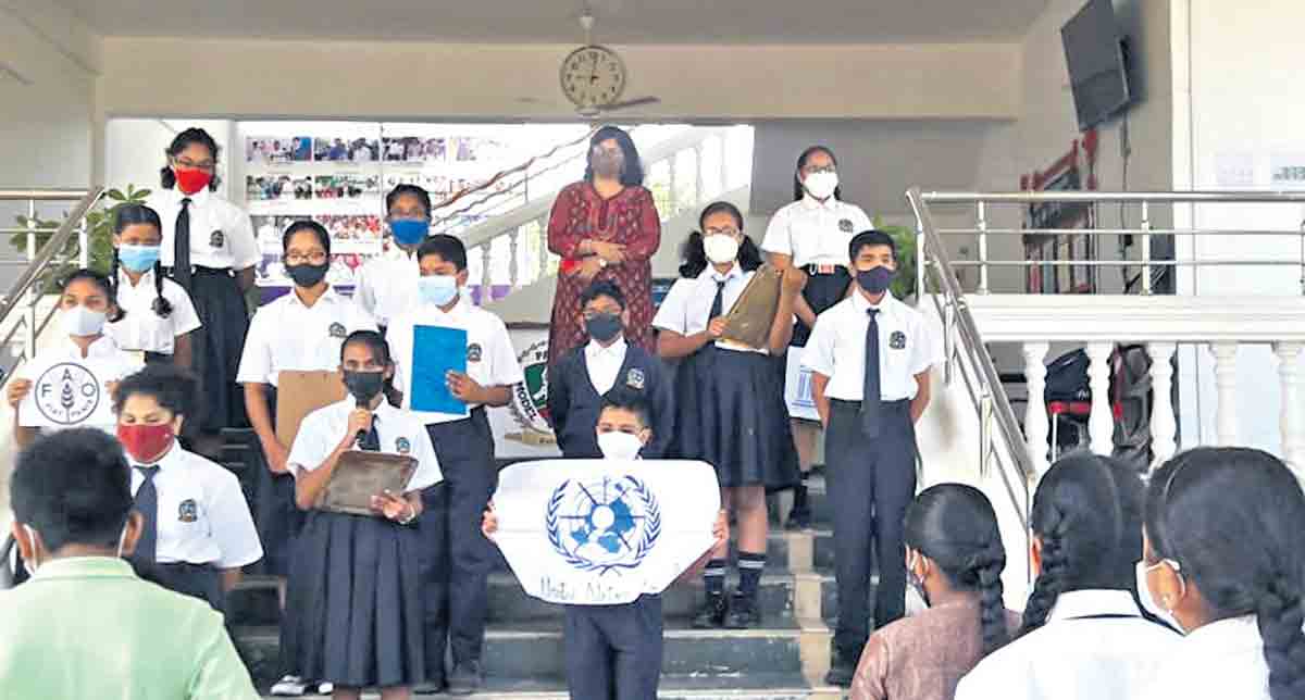 Pallavi International School, Gandipet students discuss need to preserve world peace