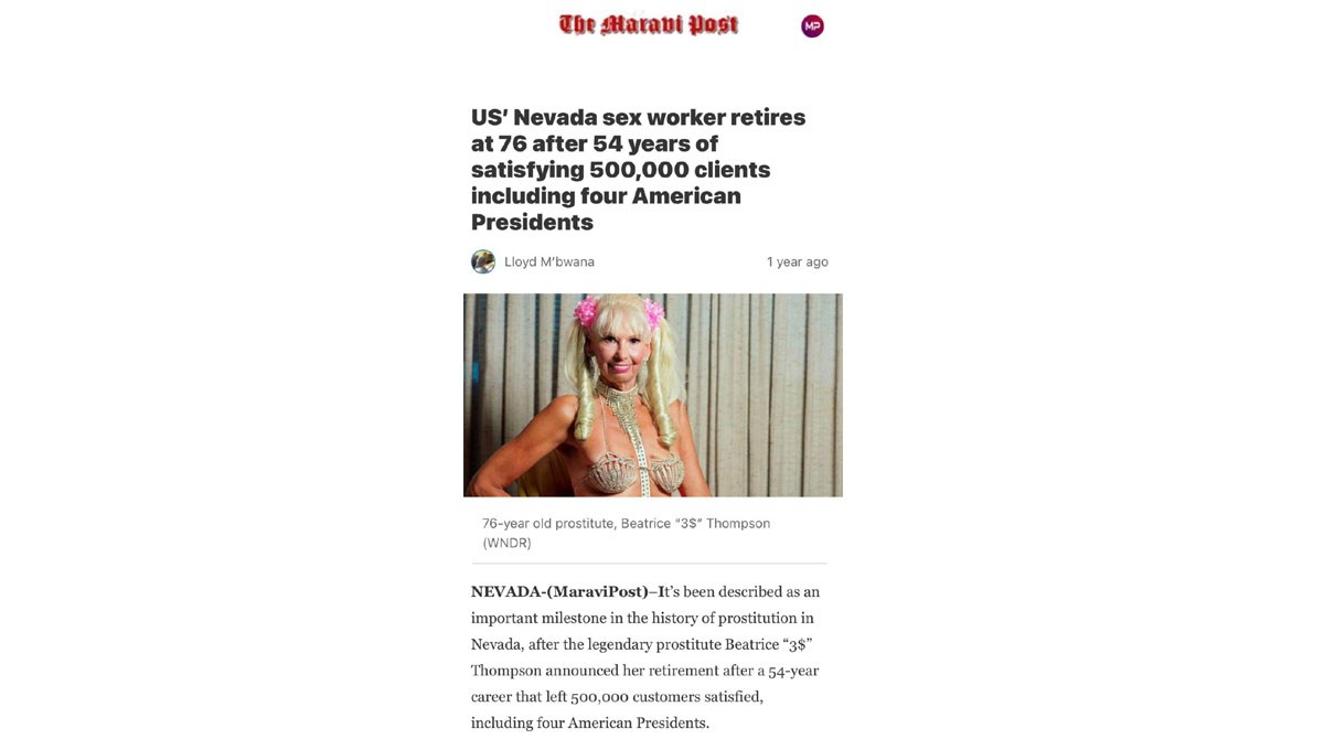 A year after retirement, Nevada’s legendary 3$ Beatrice is still hot topic