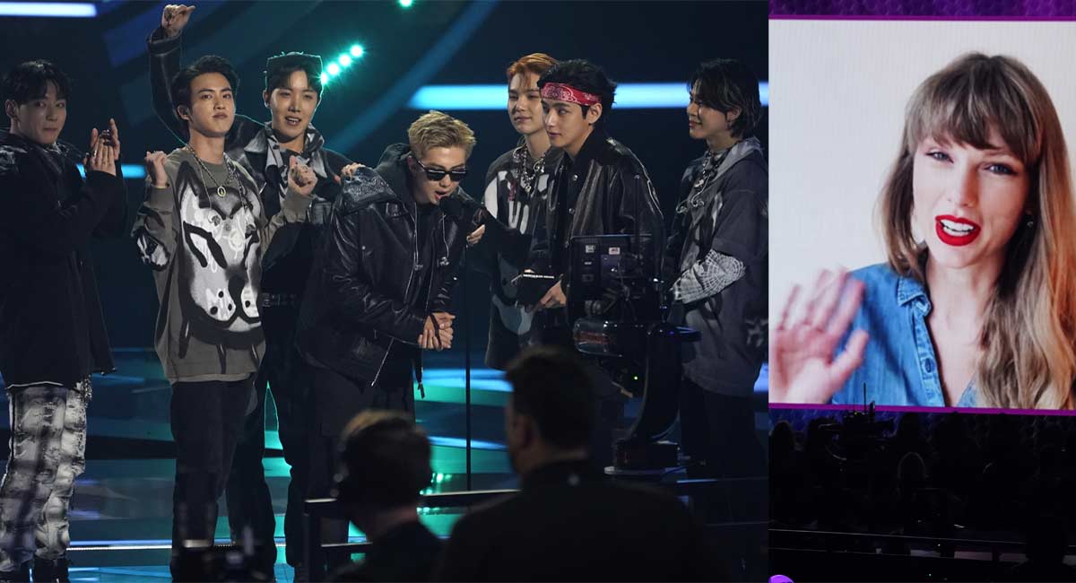 AMA 2021: BTS win 3 trophies, Taylor Swift wins favourite female pop artist
