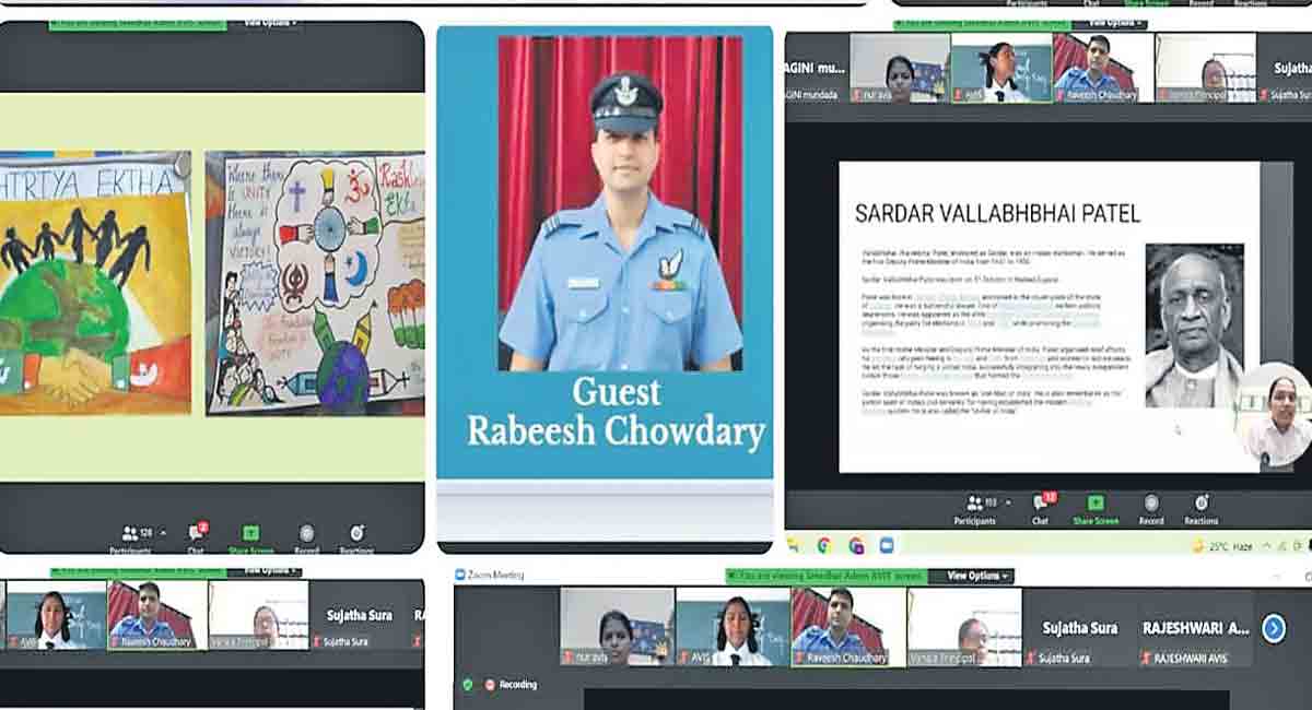 Akshara Vaagdevi Int’l School: Roleplay, posters portray Sardar Patel’s role