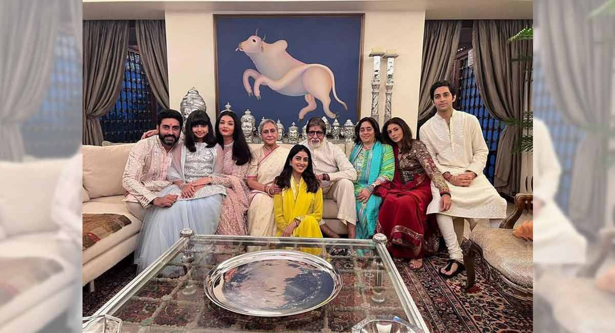 Big B shares pictures from Diwali festivities featuring entire family