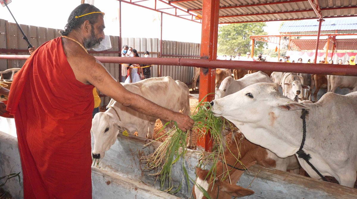 Chinna Jeeyar inaugurates Dhyan Foundation Gaushala in Hyderabad