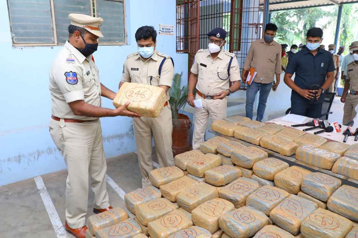 Ganja worth Rs 1.42 crore seized, two arrested in Khammam