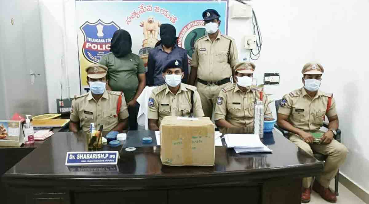 Ganja worth Rs 1.2 lakh seized, two persons arrested in Kothagudem
