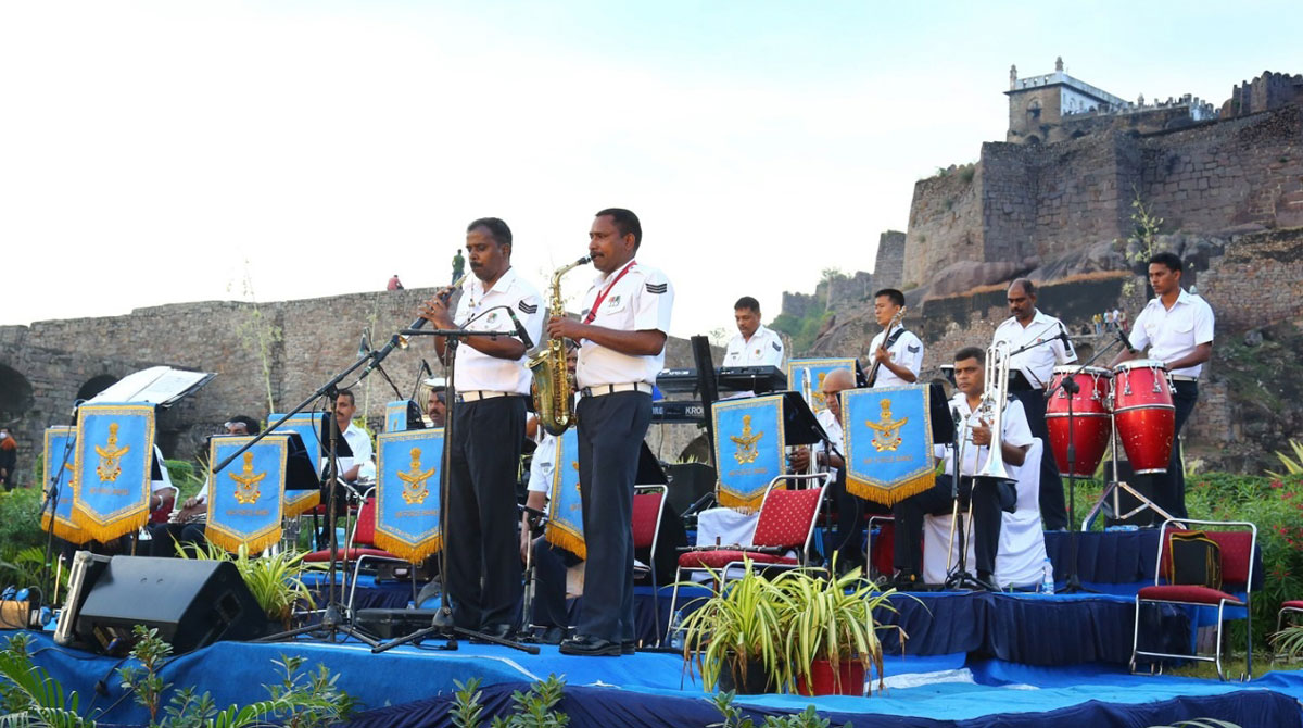 Hyderabad: IAF conducts symphony orchestra at Golconda Fort