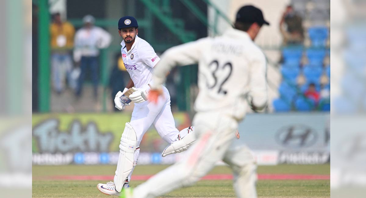 IND v NZ: Iyer scores important fifty to take India’s lead past 200 (Tea)