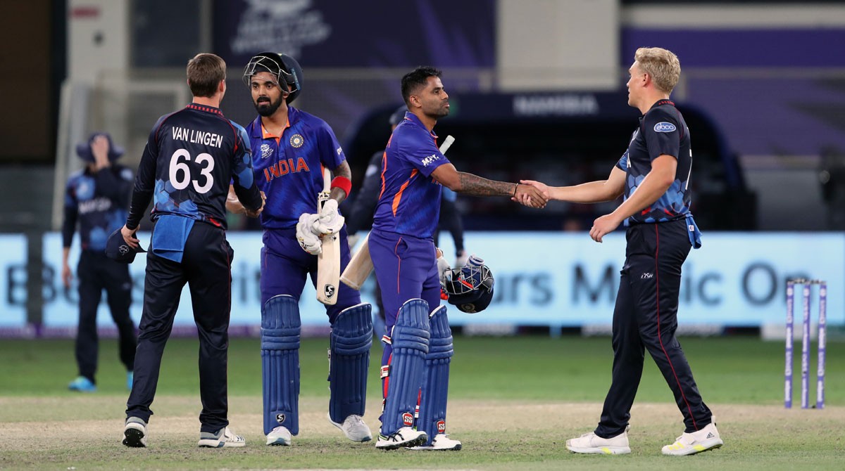 T20 World Cup: India sign off with a nine-wicket win over Namibia