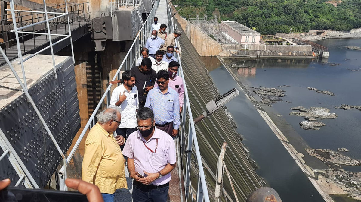 Nalgonda: KRMB team inspects Nagarjuna Sagar Project