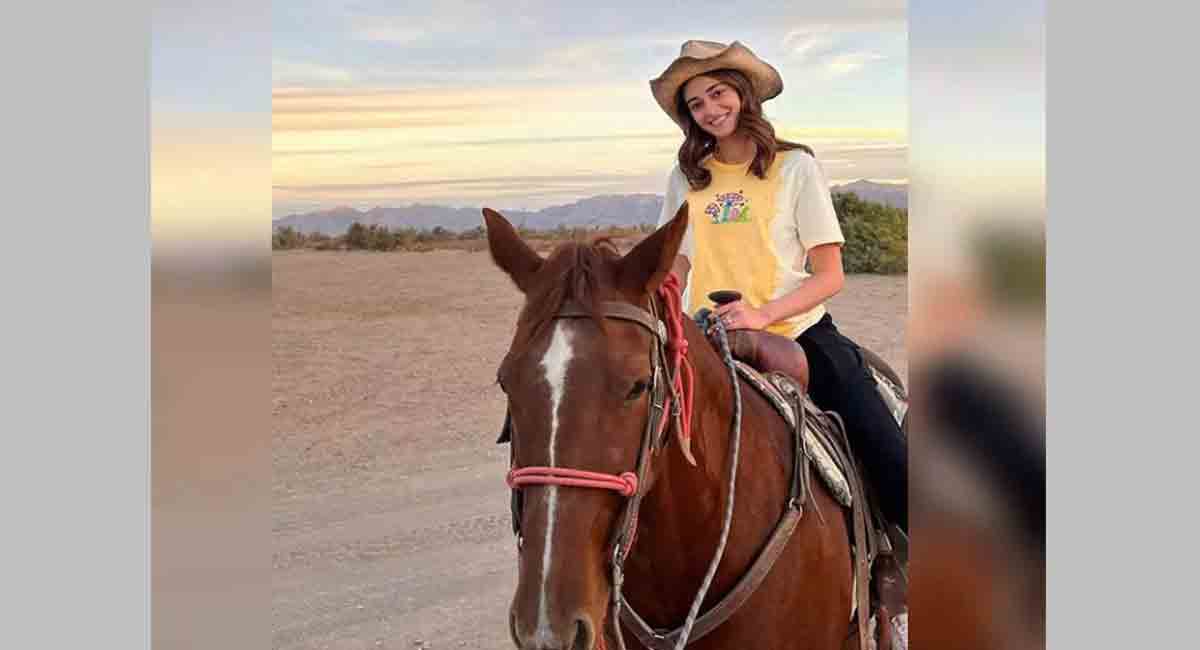 Ananya Panday enjoys horse riding on sets of ‘Liger’