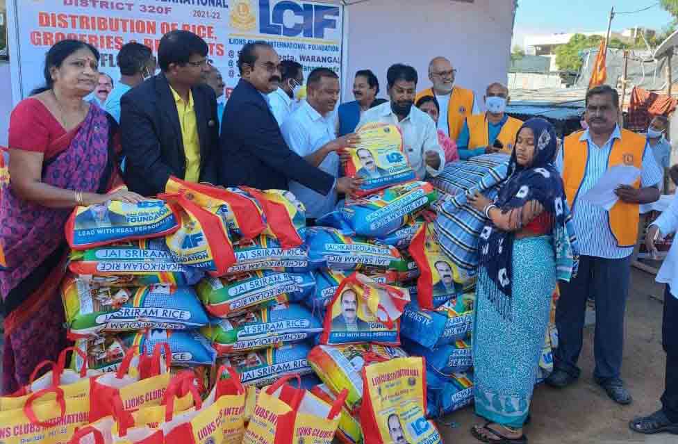 Warangal: Lions Club distributes Rs 8 lakh worth of essential commodities