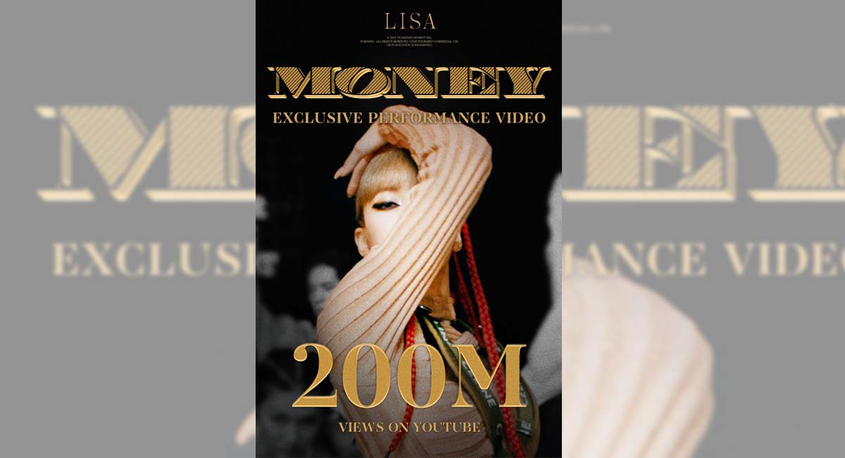 Lisa’s ‘MONEY’ video hits 200 mn views ‘Fastest record for K-pop performance video’