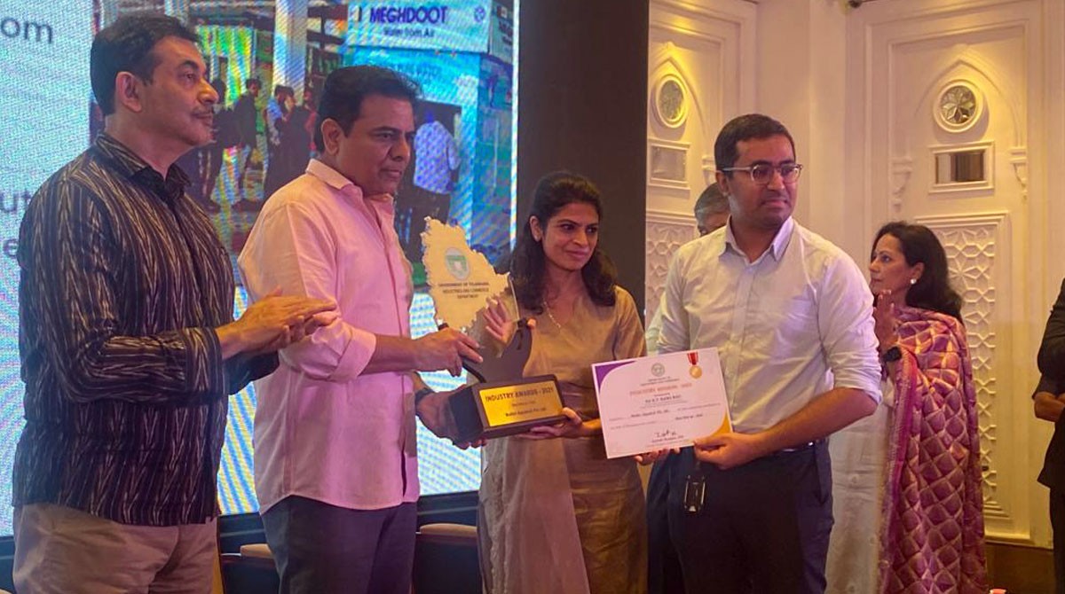 Hyderabad startup gets awarded at the Telangana State Industry Awards