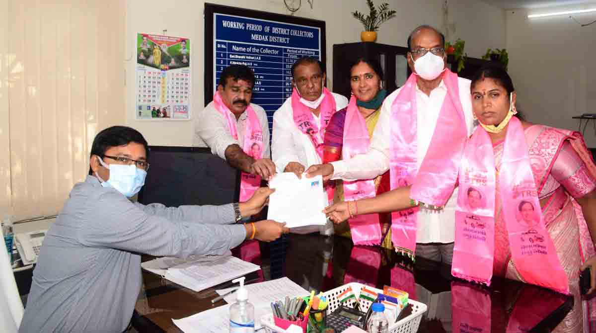Six including Yadava Reddy from TRS file papers for Medak MLC poll