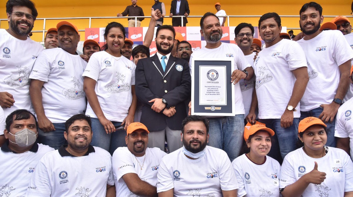 Hyderabad: RealPage sets world record with shoes