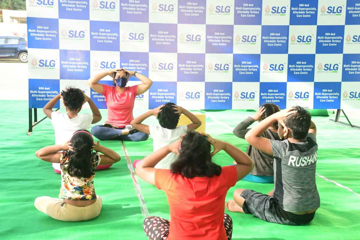 Hyderabad: Yoga session for children held at SLG Hospitals