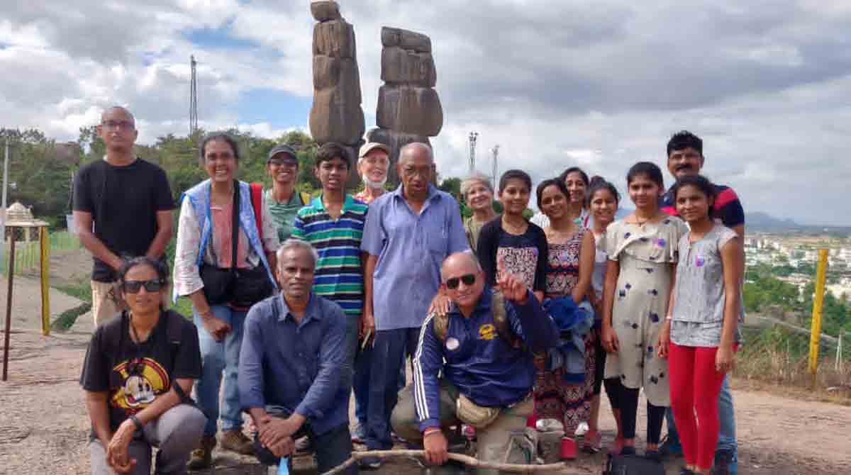 Society to Save Rocks members visit Madikonda rocks in Warangal