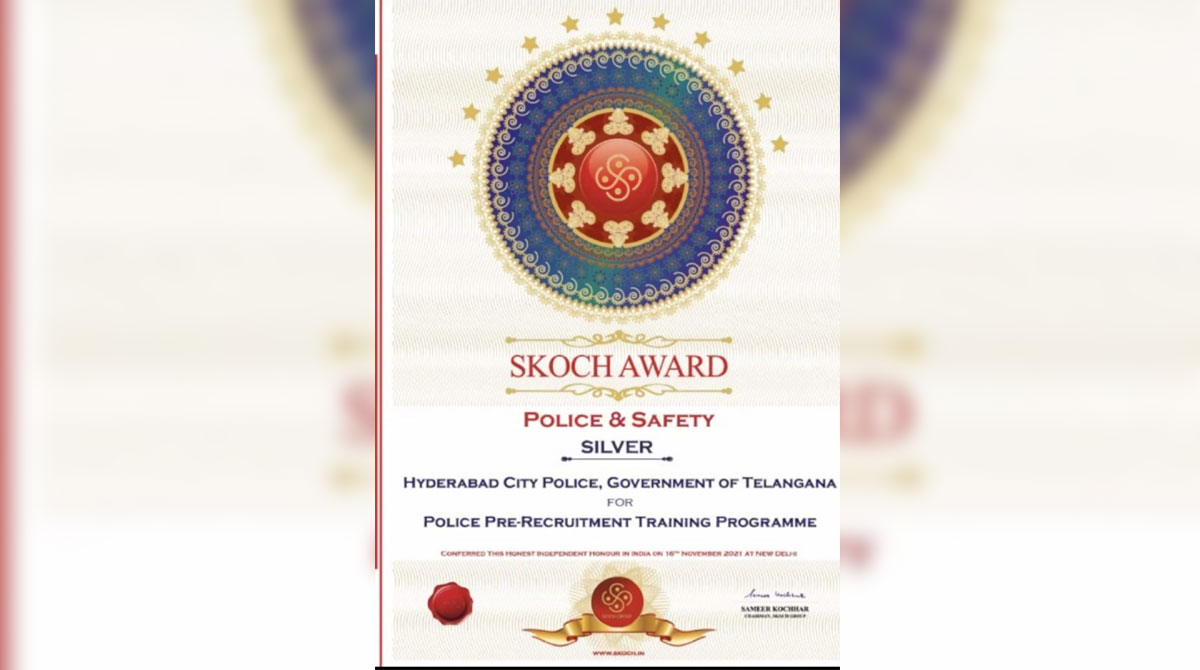 Hyderabad Police bag Skoch Award-2021