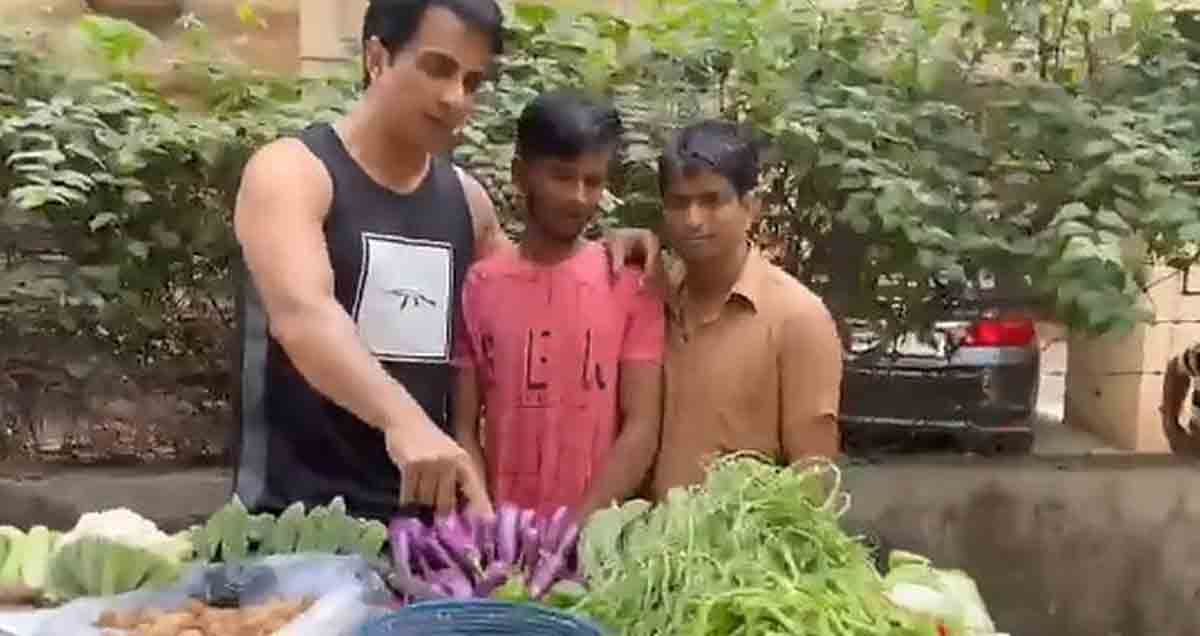 Sonu Sood helps UP boys sell vegetables, video goes viral