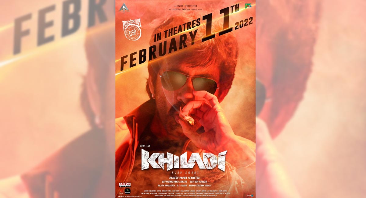 Ravi Teja’s ‘Khiladi’ in cinemas on Feb 11, 2022