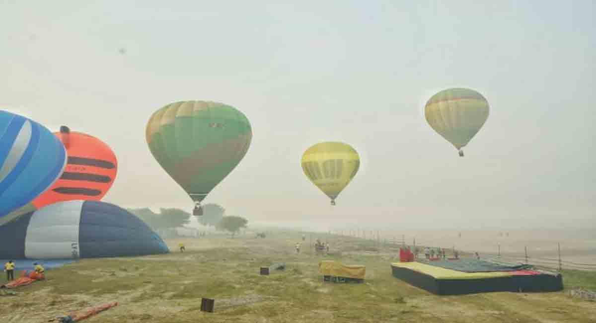 The Varanasi hot air balloon festival