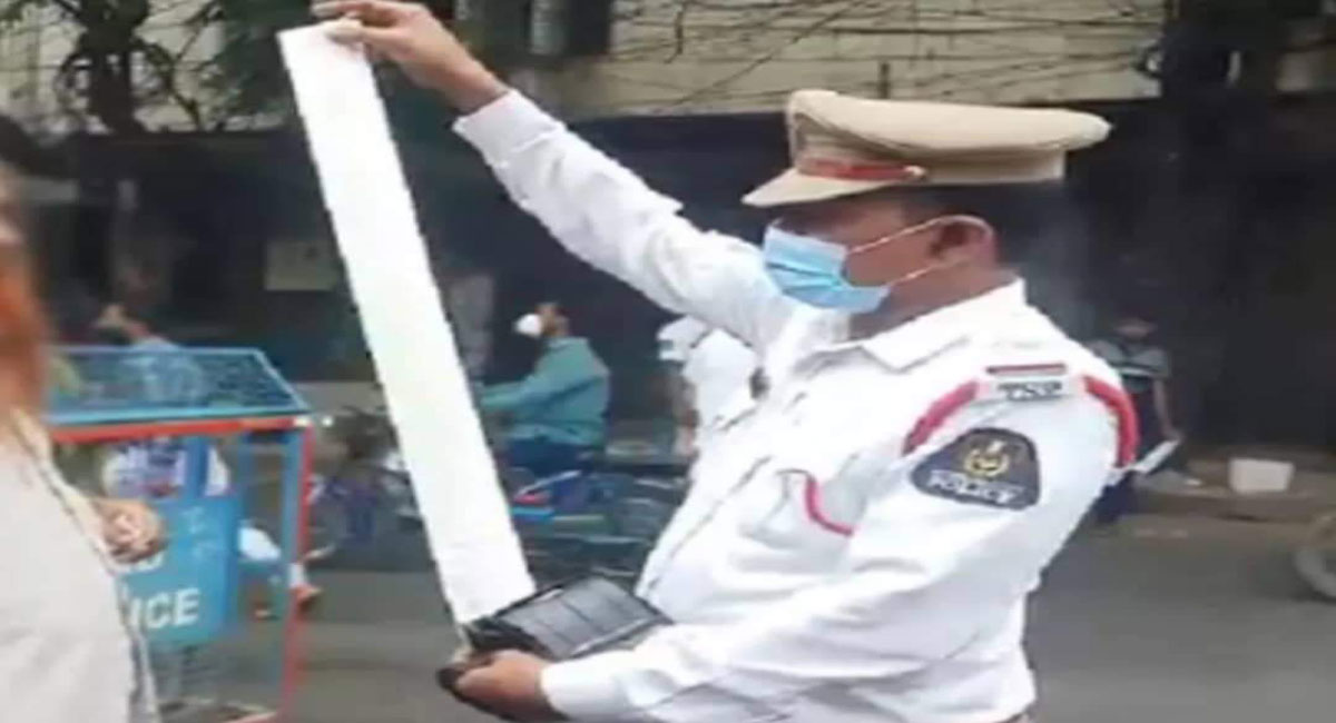 Hyderabad man caught with 117 unpaid challans worth Rs 29,720