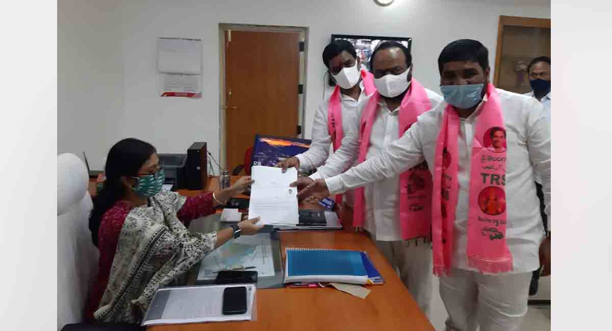 TRS candidate files nomination for Adilabad LAC seat
