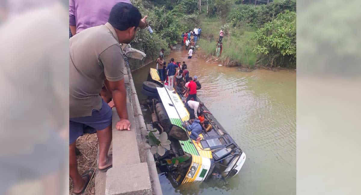 8 killed as APSRTC bus plunges into rivulet in West Godavari district