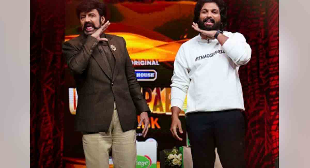 Balakrishna mouths Allu Arjun’s famous dialogue from ‘Pushpa’ on talk show