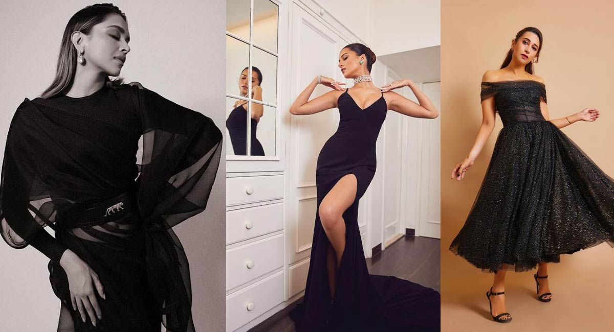 Deepika Padukone, Tara Sutaria, Karisma Kapoor dazzle in black outfits